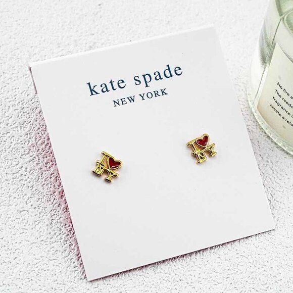 Kate Spade Heart Stud Earrings - Picture 3 of 5